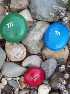 Great "Kid" project- rocks painted like candy.