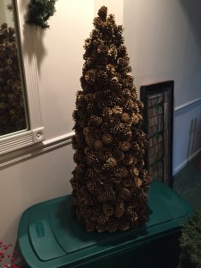 Still trying to think up a good storage idea for this pinecone tree. There's always something-